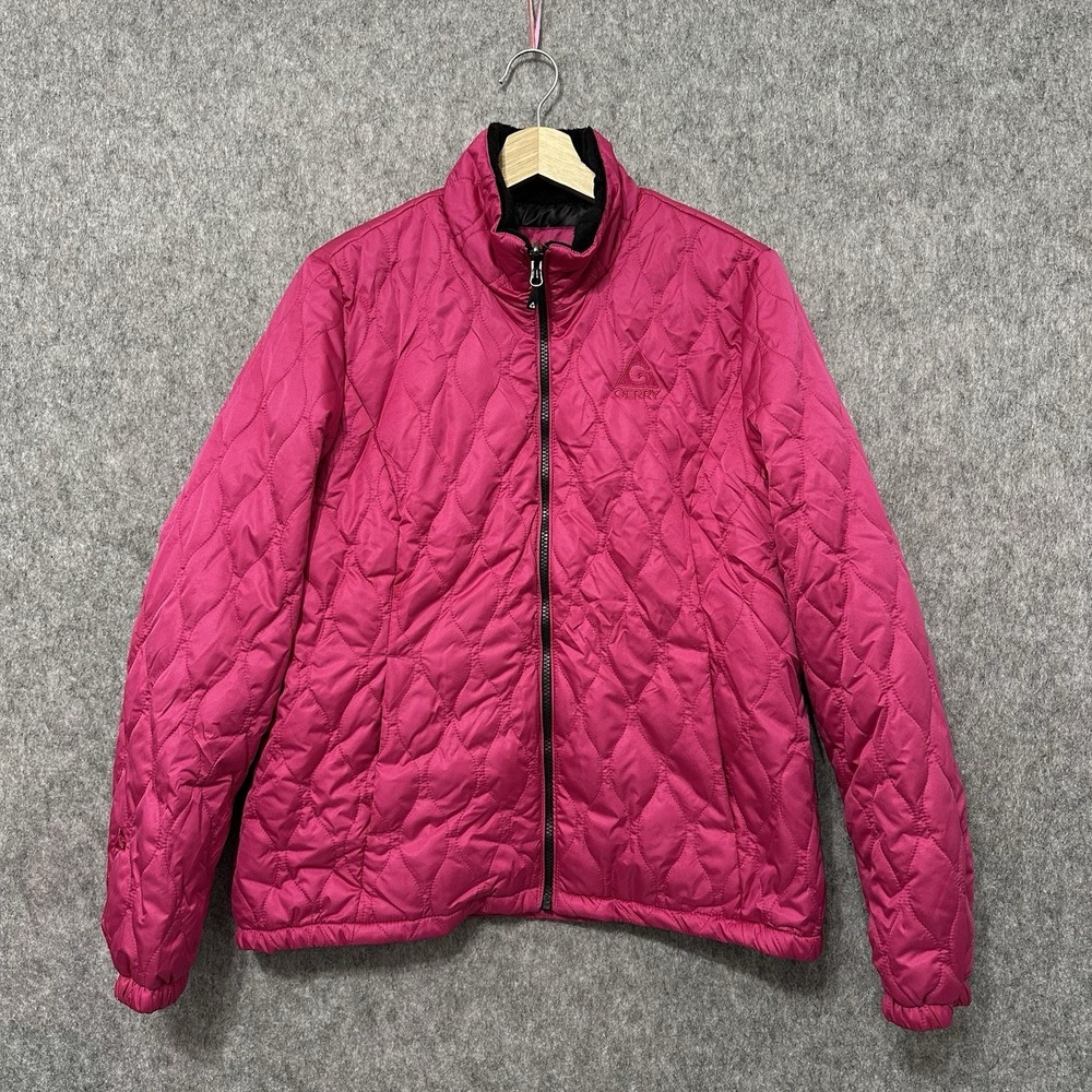 Gerry Quilted Insulated Jacket Pink Women's L Lightweight Full‎ Zip